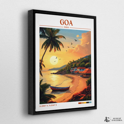 Goa India Retro Travel Print