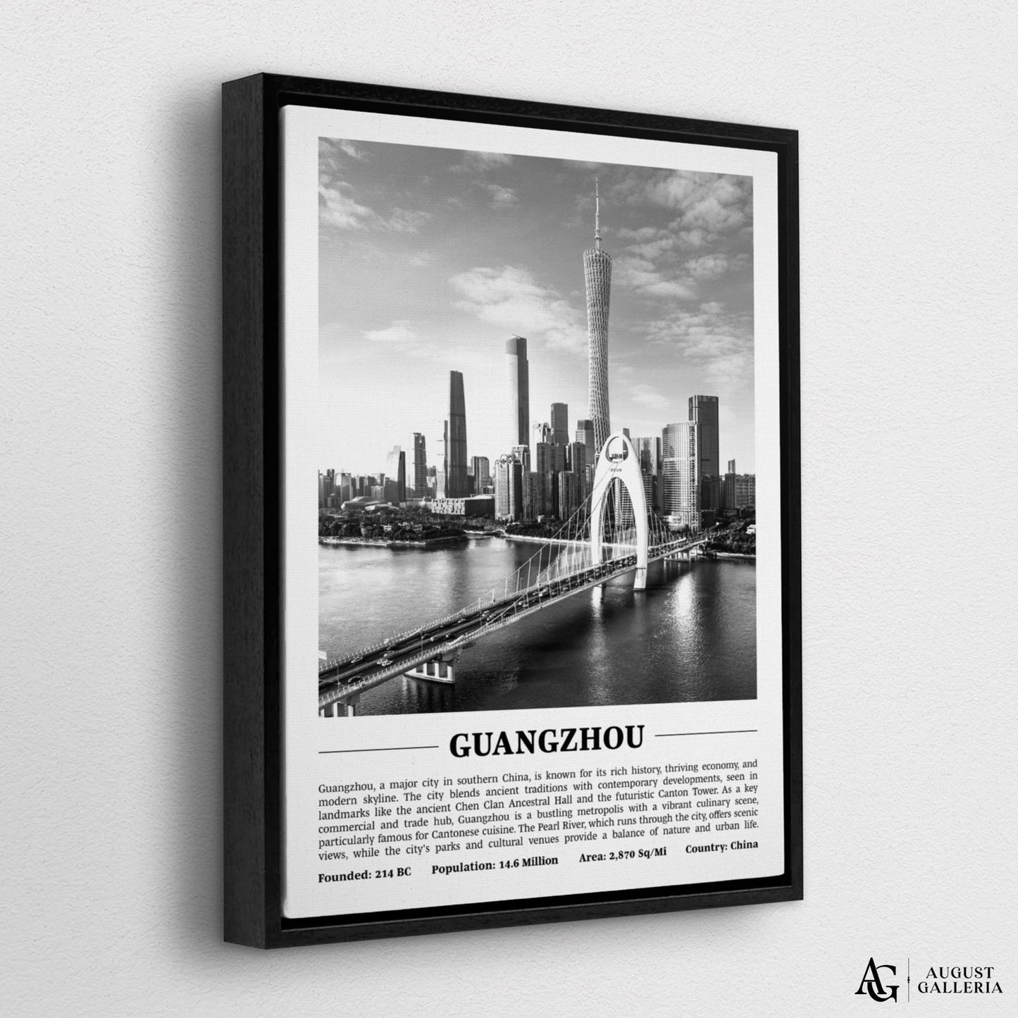 Guangzhou Black & White City Print