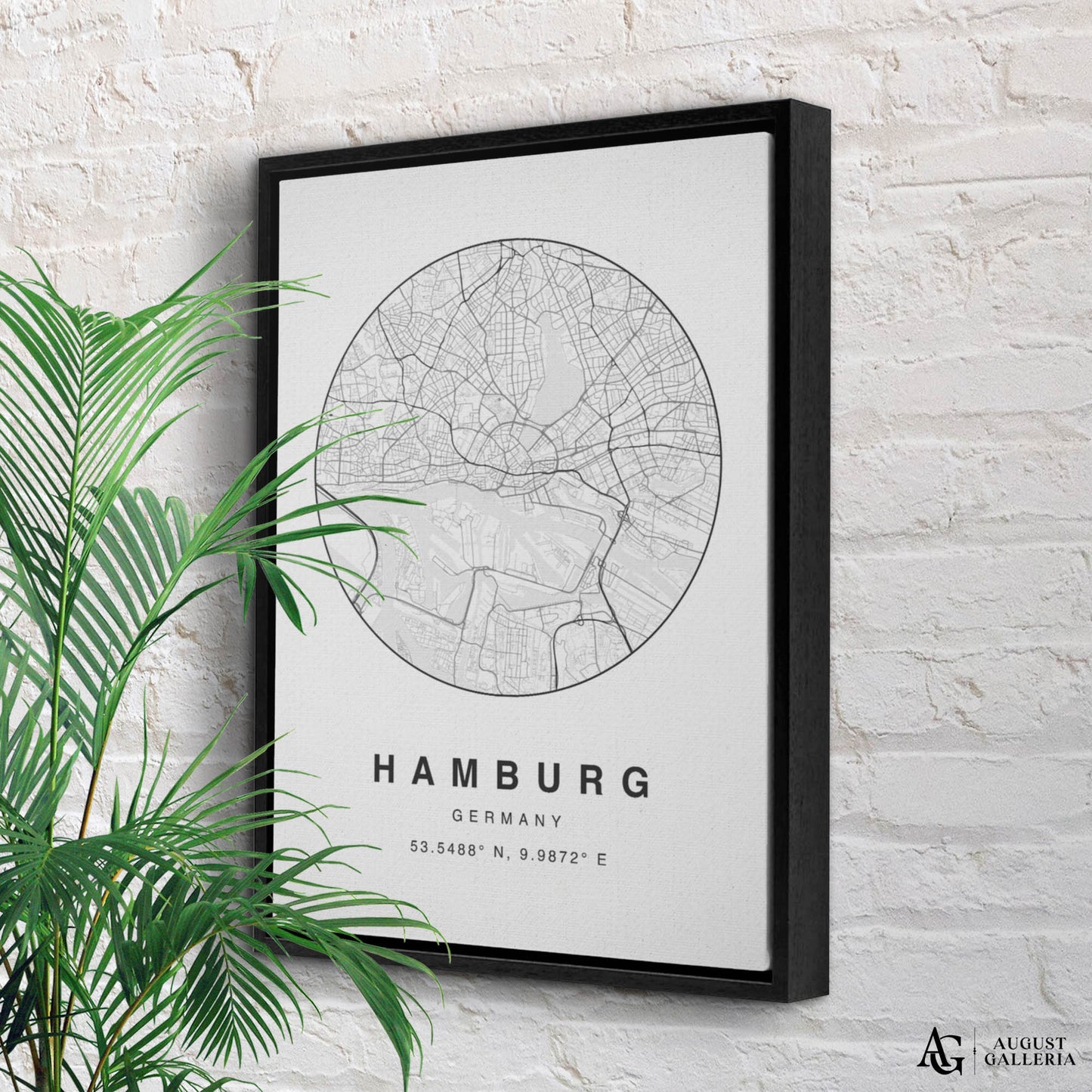 Hamburg Minimalist Map
