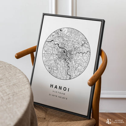 Hanoi Minimalist Map