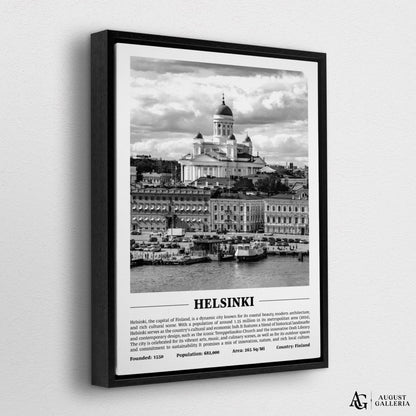 Helsinki Black & White City Print