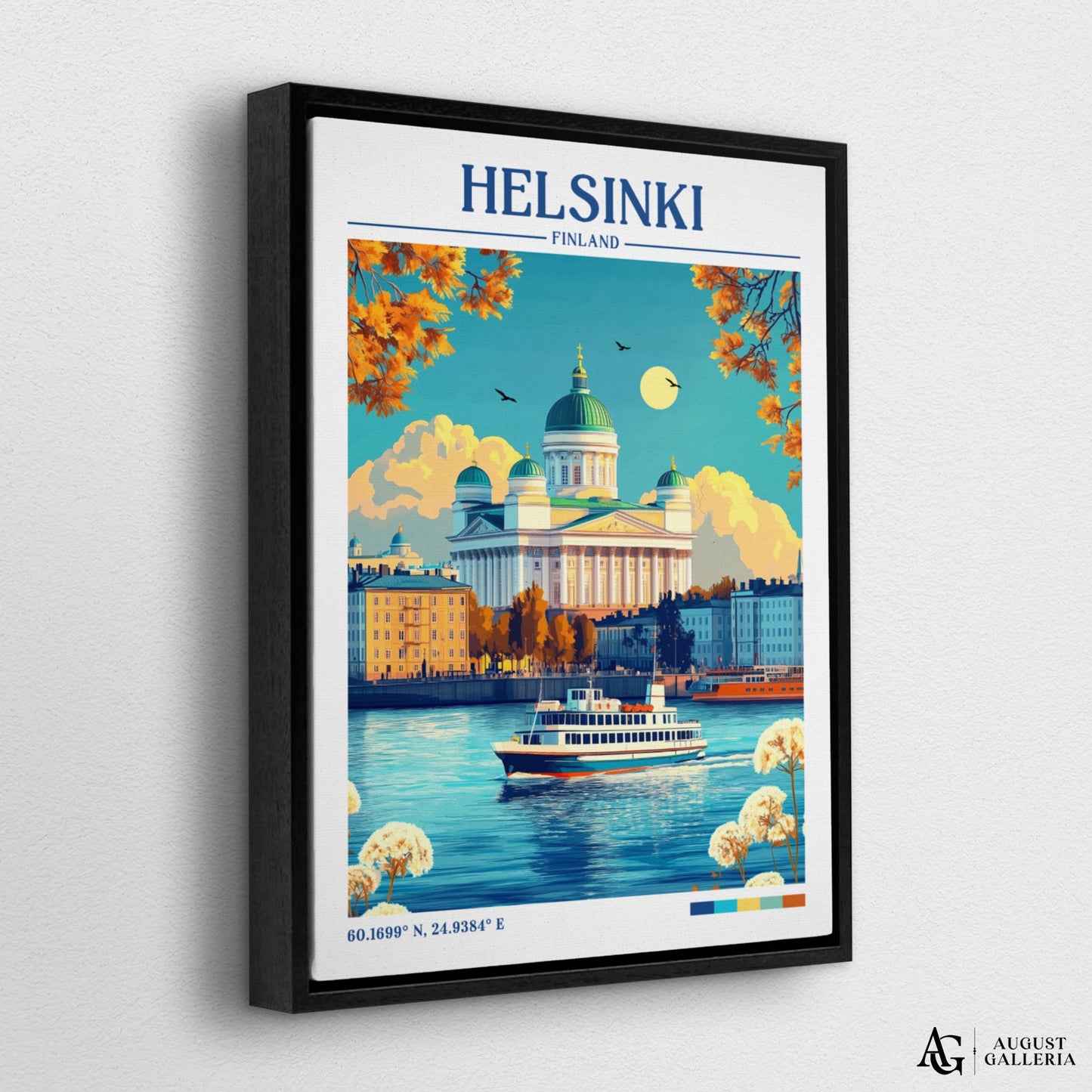 Helsinki Finland Retro Travel Print