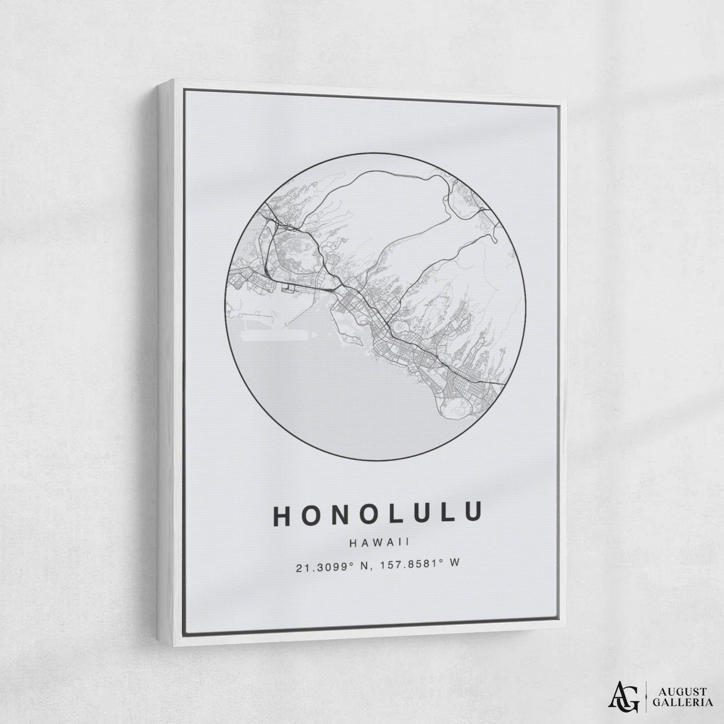 Honolulu Minimalist Map