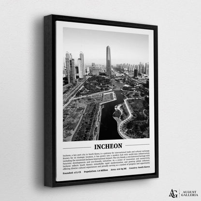 Incheon Black & White City Print