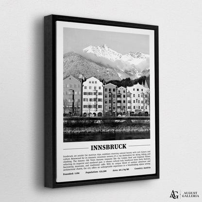 Innsbruck Black & White City Print