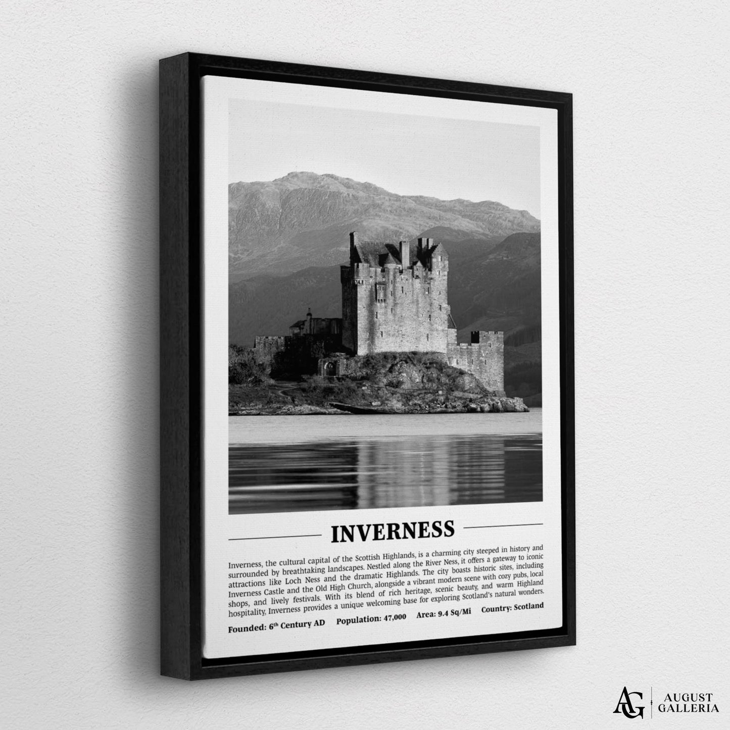 Inverness Black & White City Print