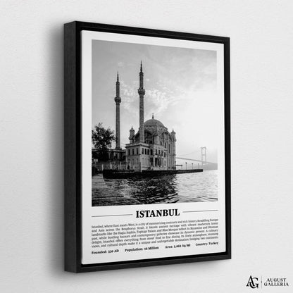 Istanbul Black & White City Print