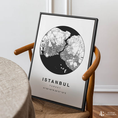 Istanbul Minimalist Map
