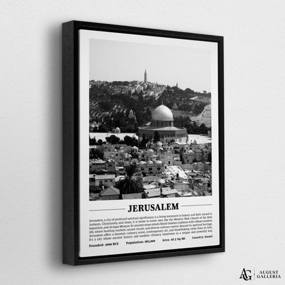 Jerusalem Black & White City Print