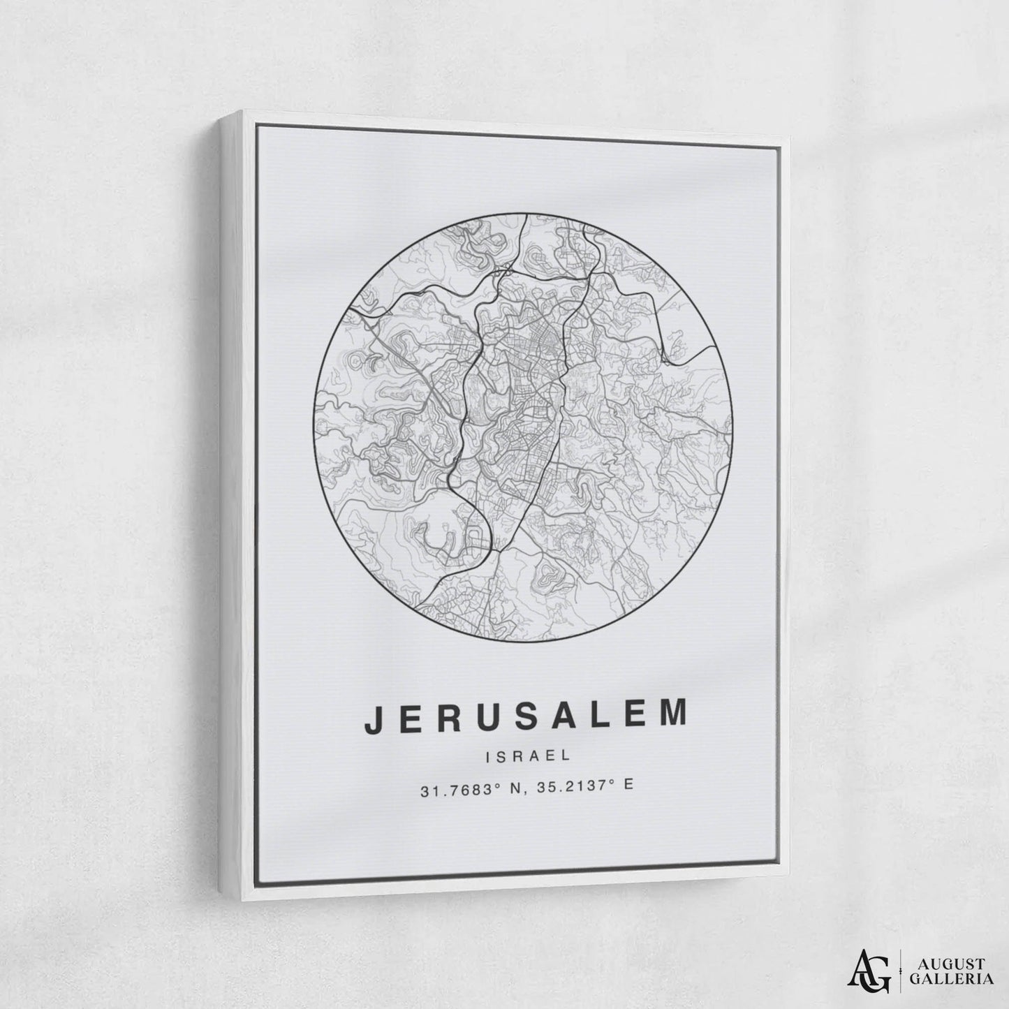 Jerusalem Minimalist Map