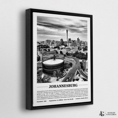 Johannesburg Black & White City Print