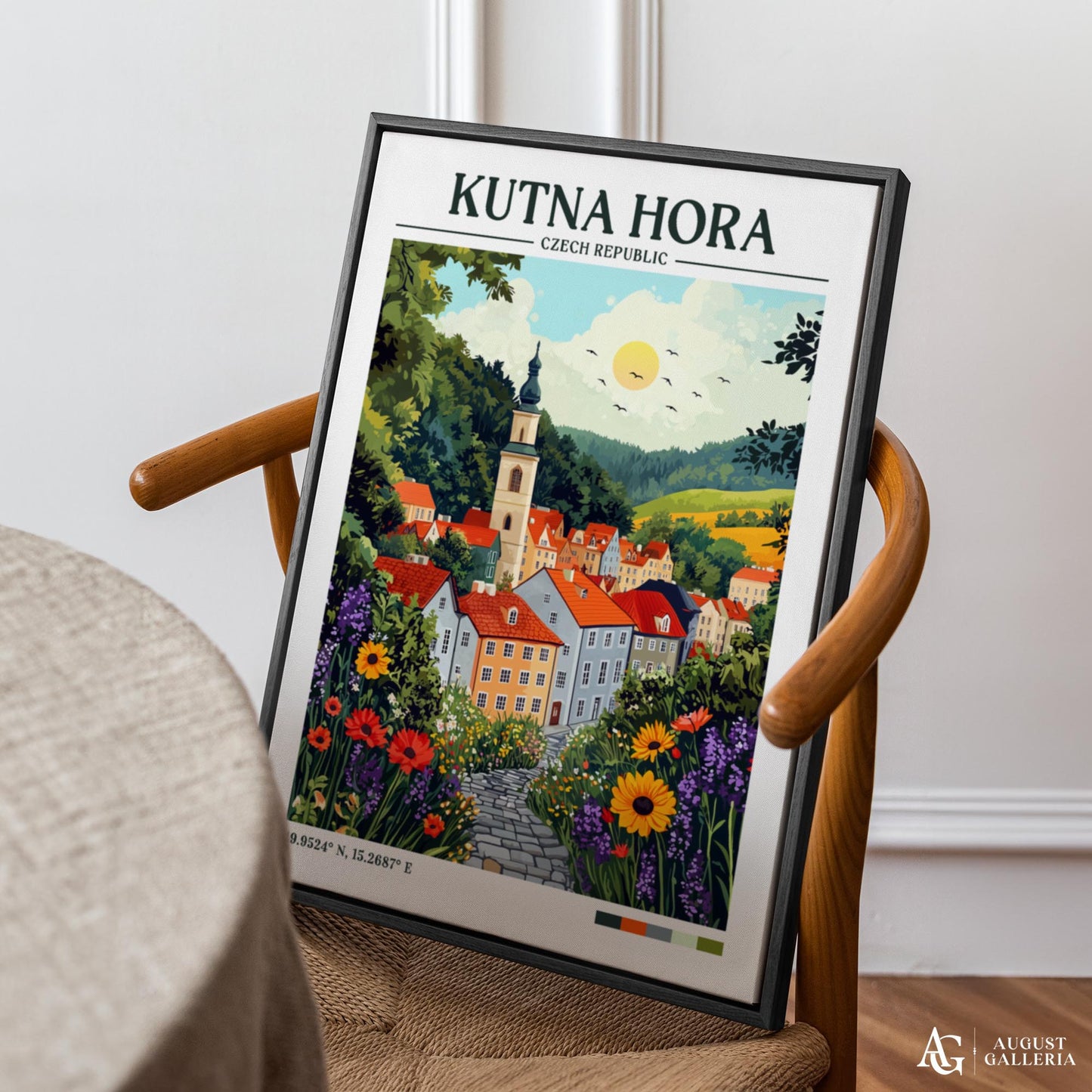 Kutná Hora Retro Travel Print