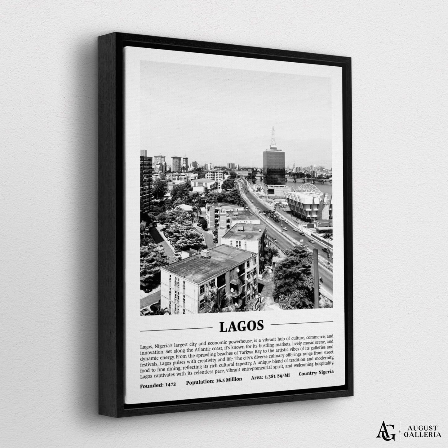 Lagos Black & White City Print