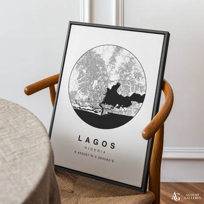 Lagos Minimalist Map