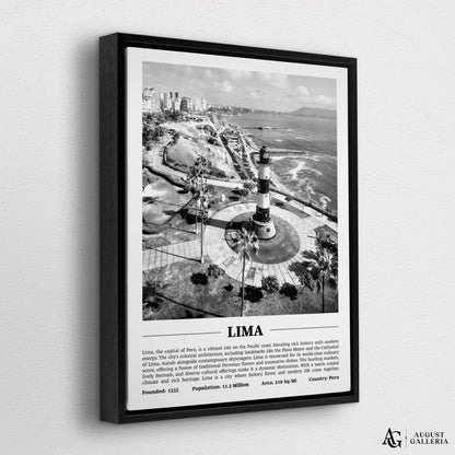 Lima Black & White City Print