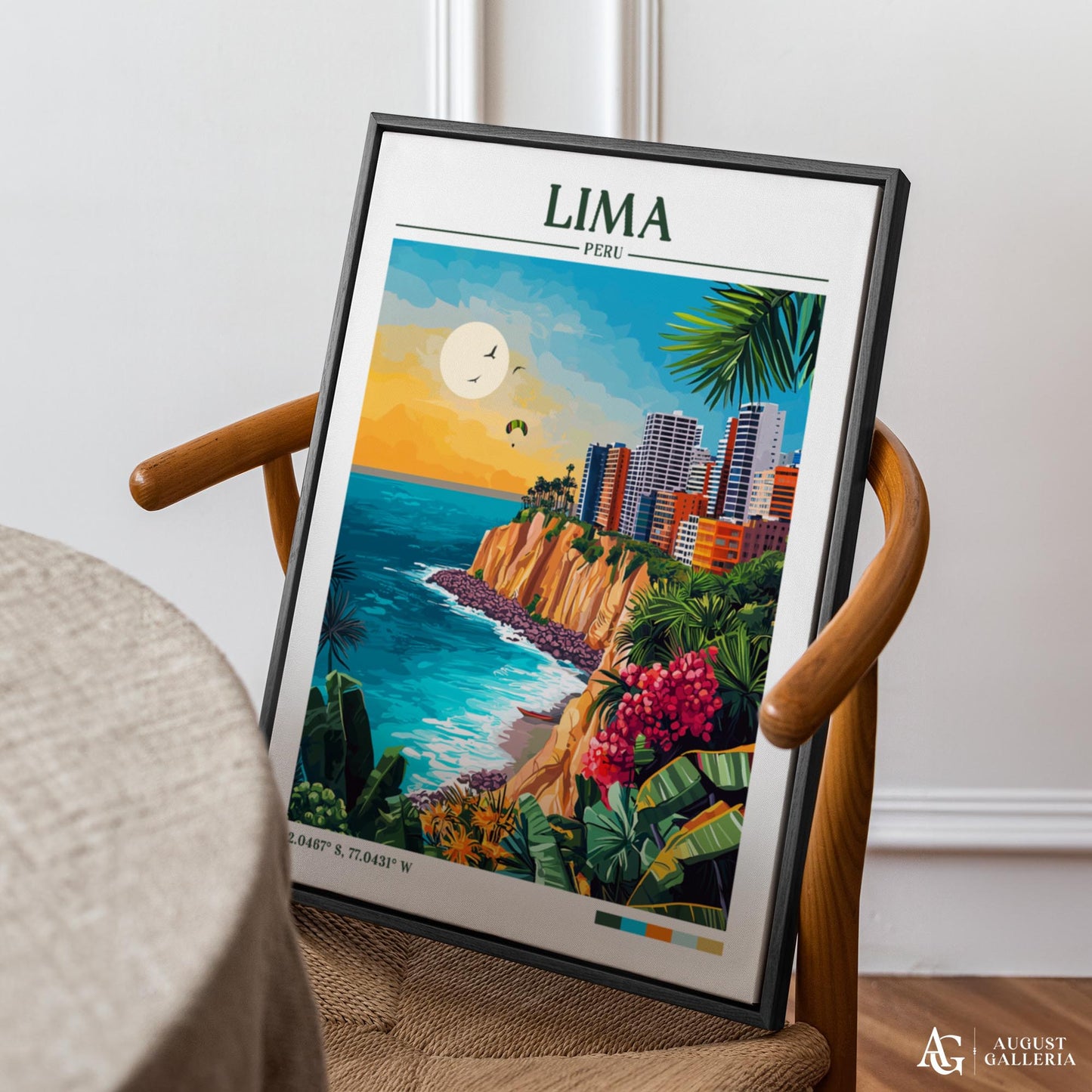 Lima Peru Retro Travel Print