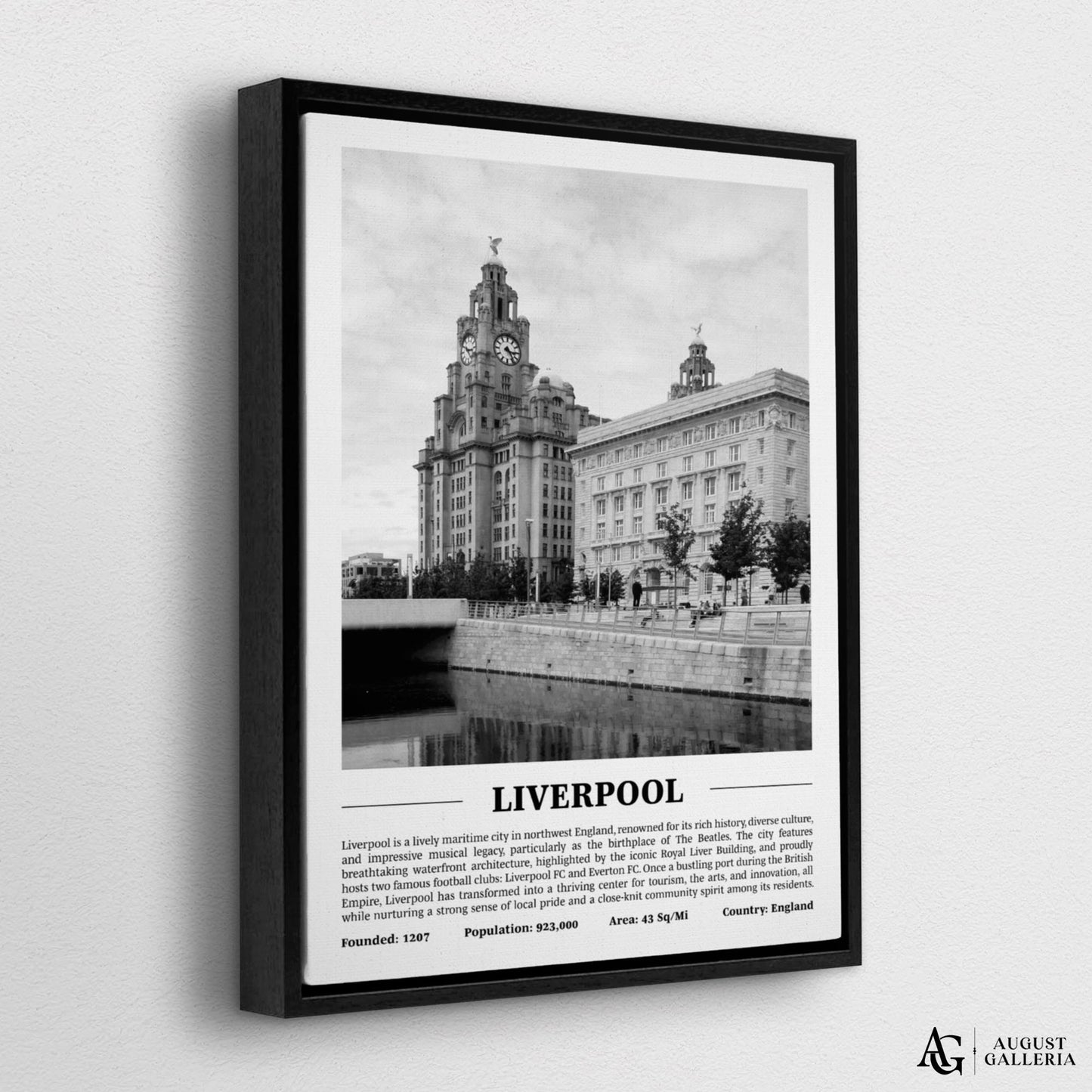 Liverpool Black & White City Print