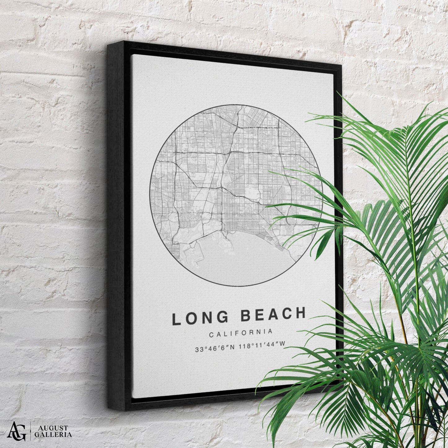 Long Beach Minimalist Map