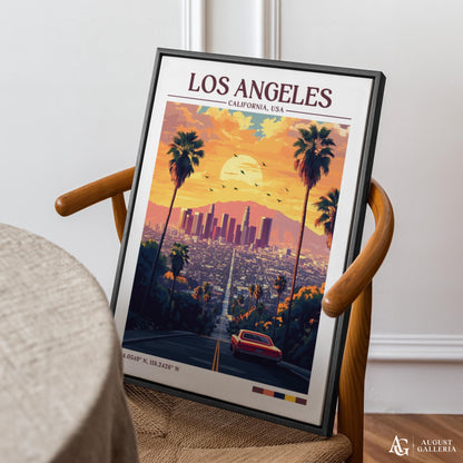 Los Angeles California Retro Travel Print