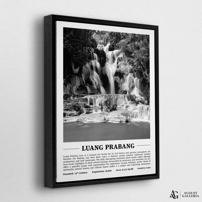Luang Prabang Black & White City Print