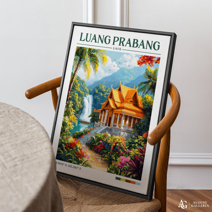 Luang Prabang Retro Travel Print