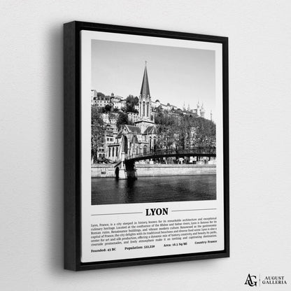 Lyon Black & White City Print