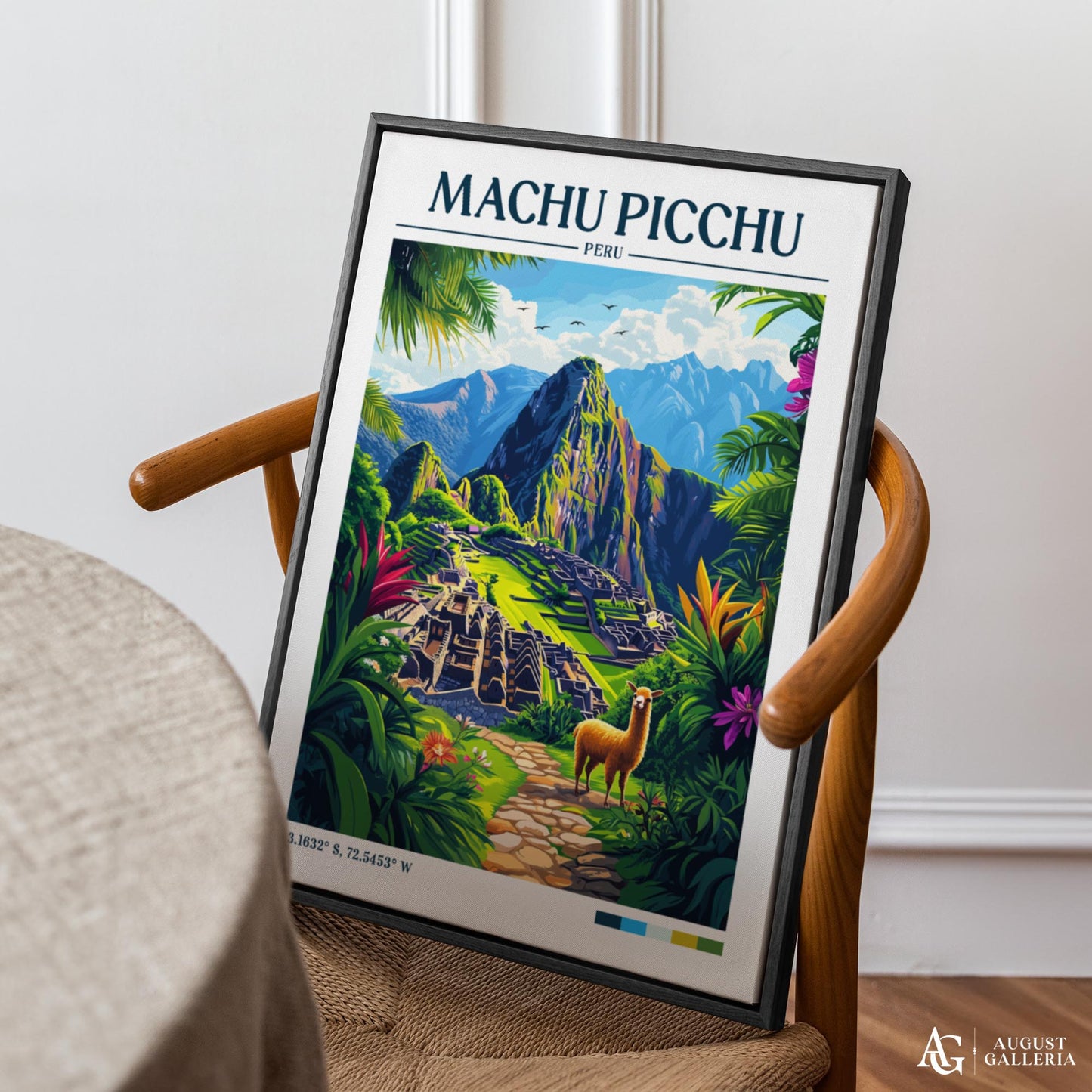 Machu Picchu Retro Travel Print