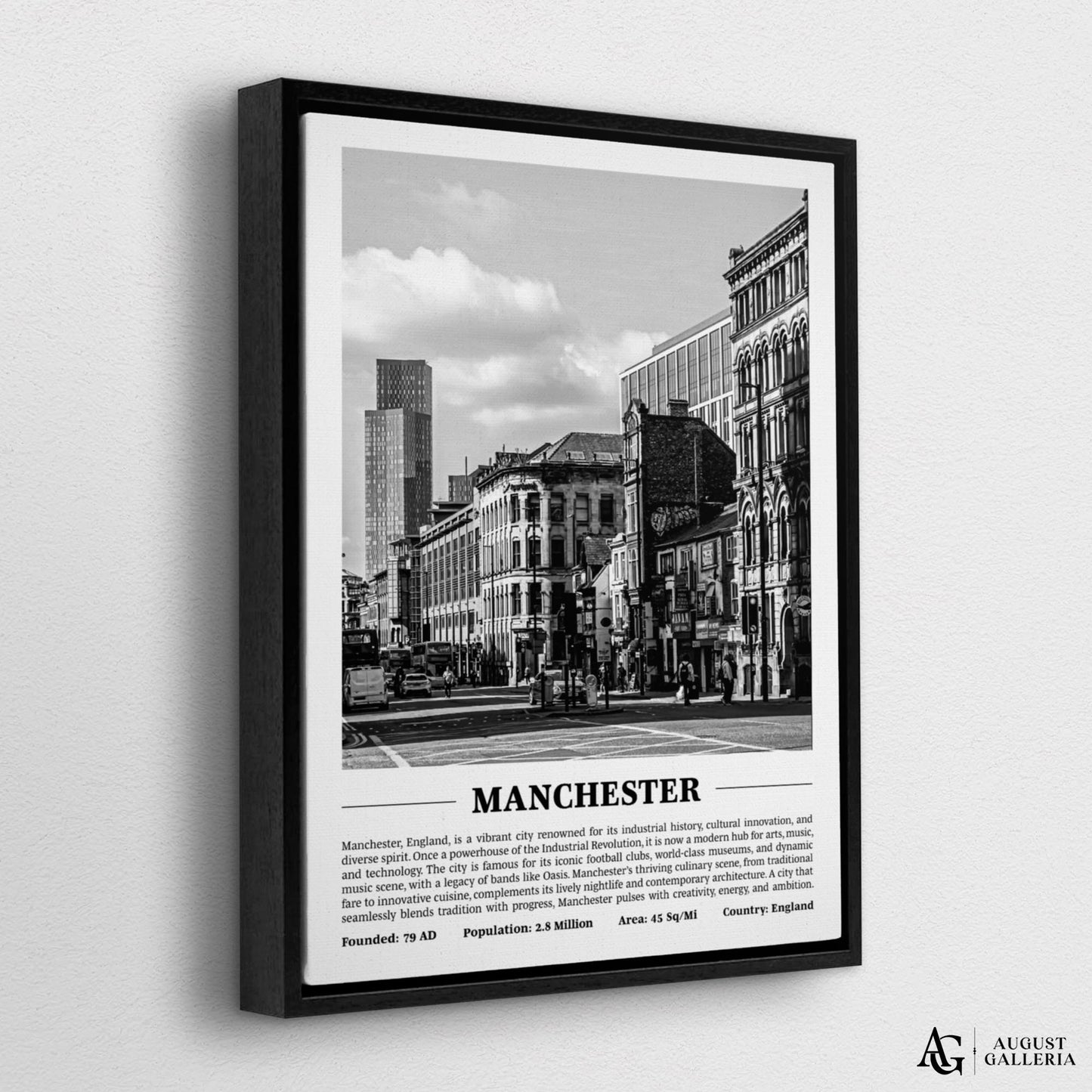 Manchester Black & White City Print