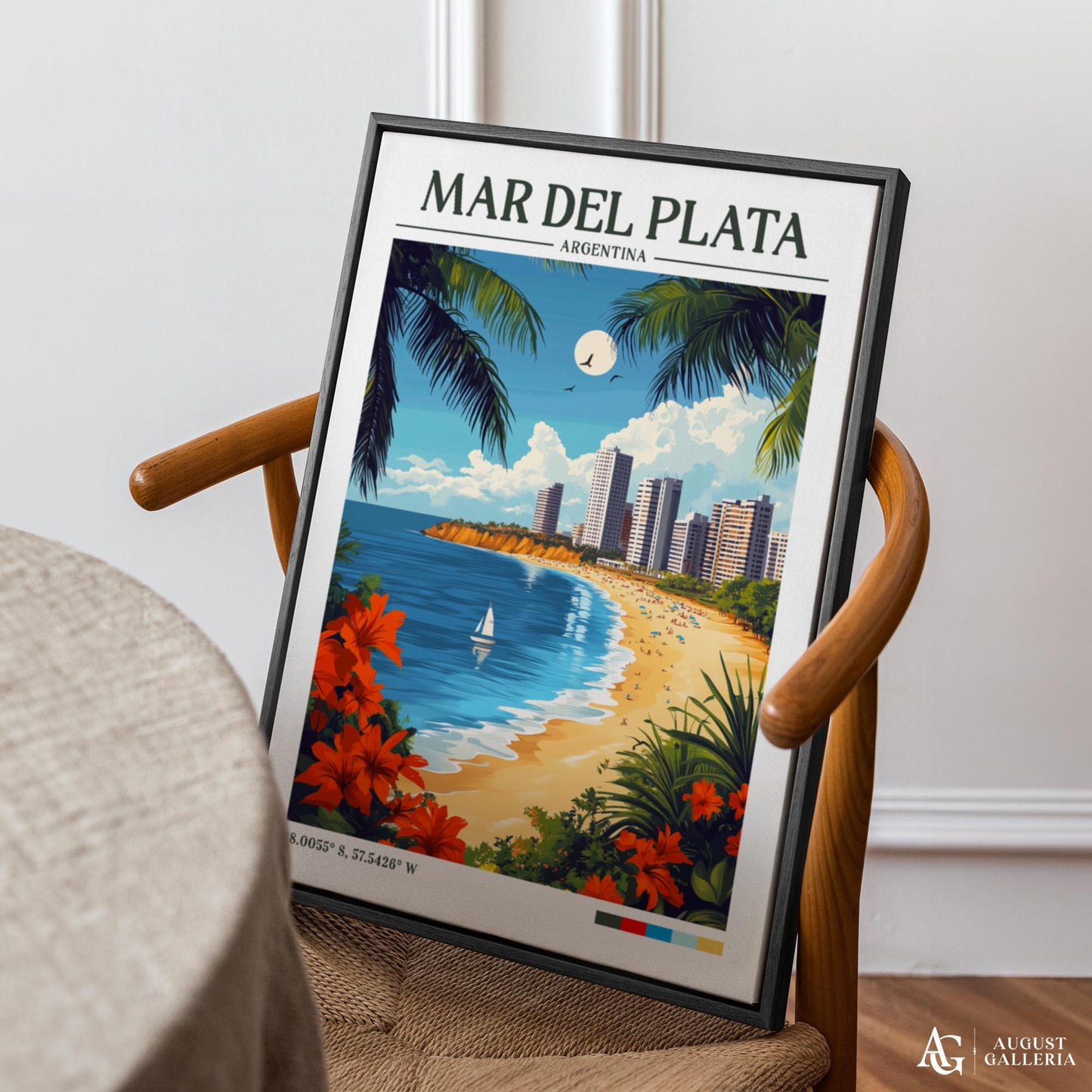 Mar del Plata Retro Travel Print
