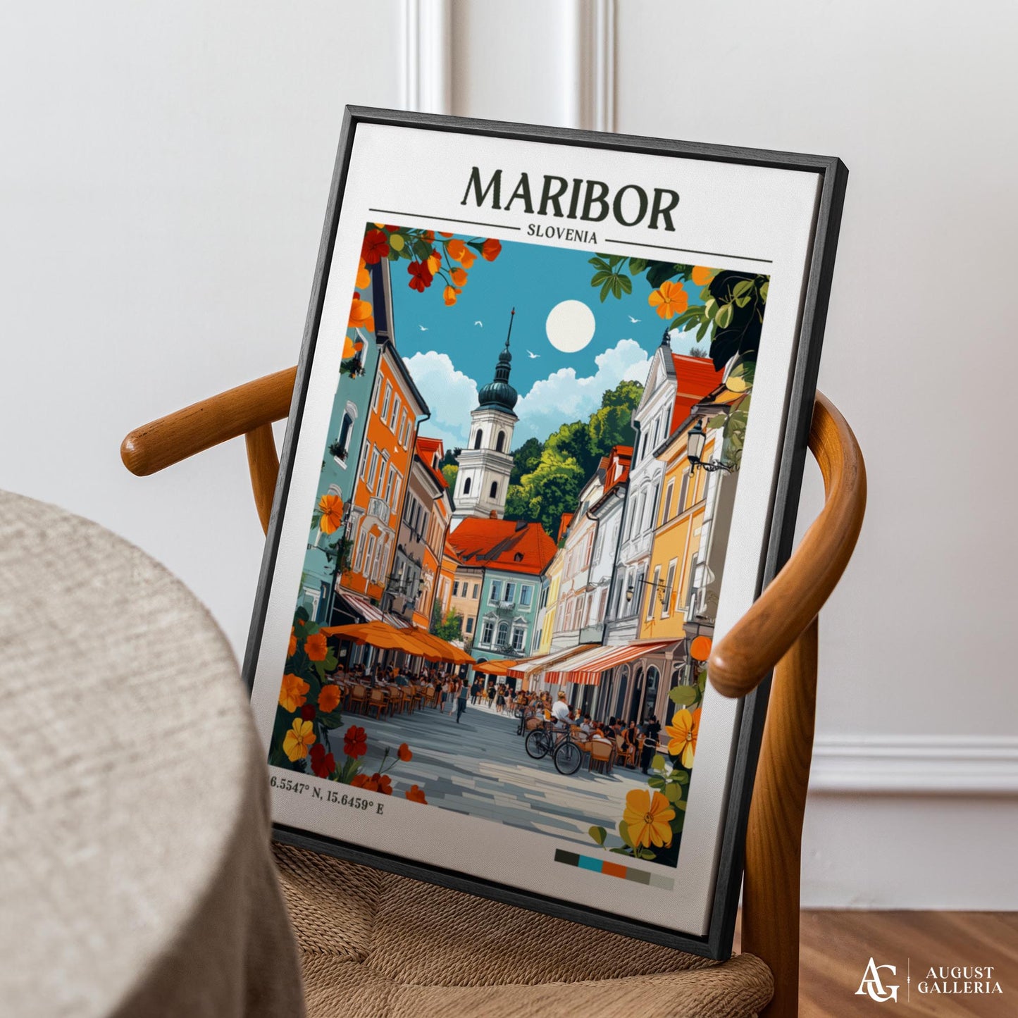 Maribor Slovenia Retro Travel Print