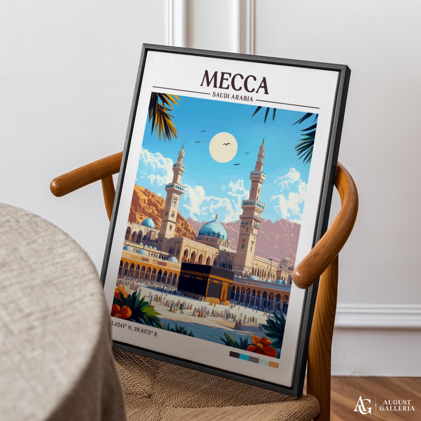 Mecca Retro Travel Print