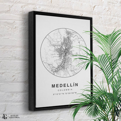 Medellín Minimalist Map