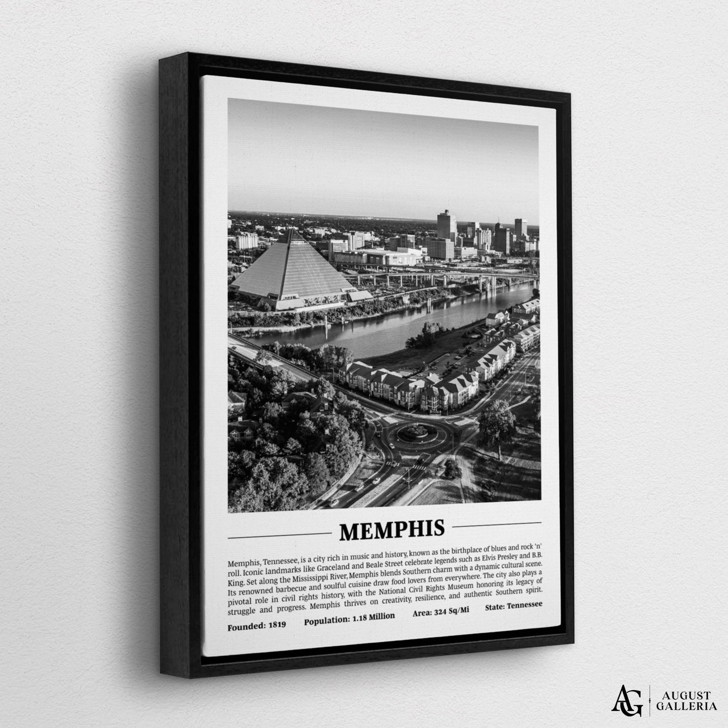 Memphis Black & White City Print