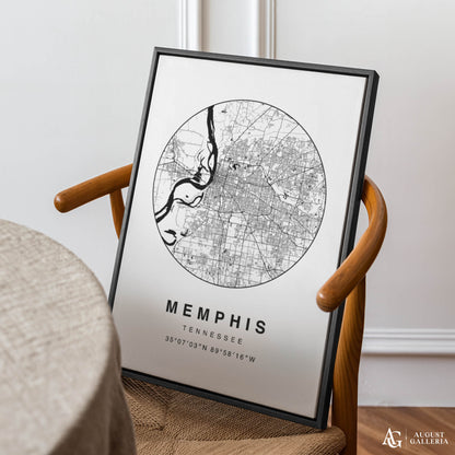 Memphis Minimalist Map