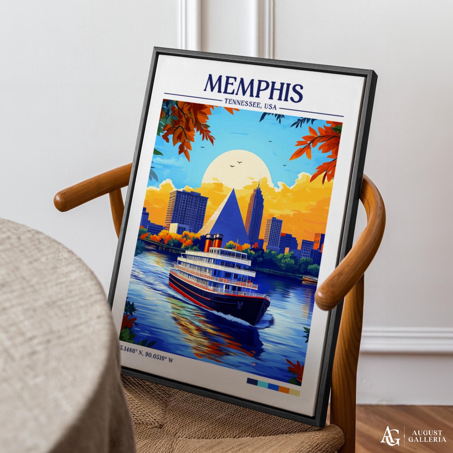 Memphis Tennessee Retro Travel Print