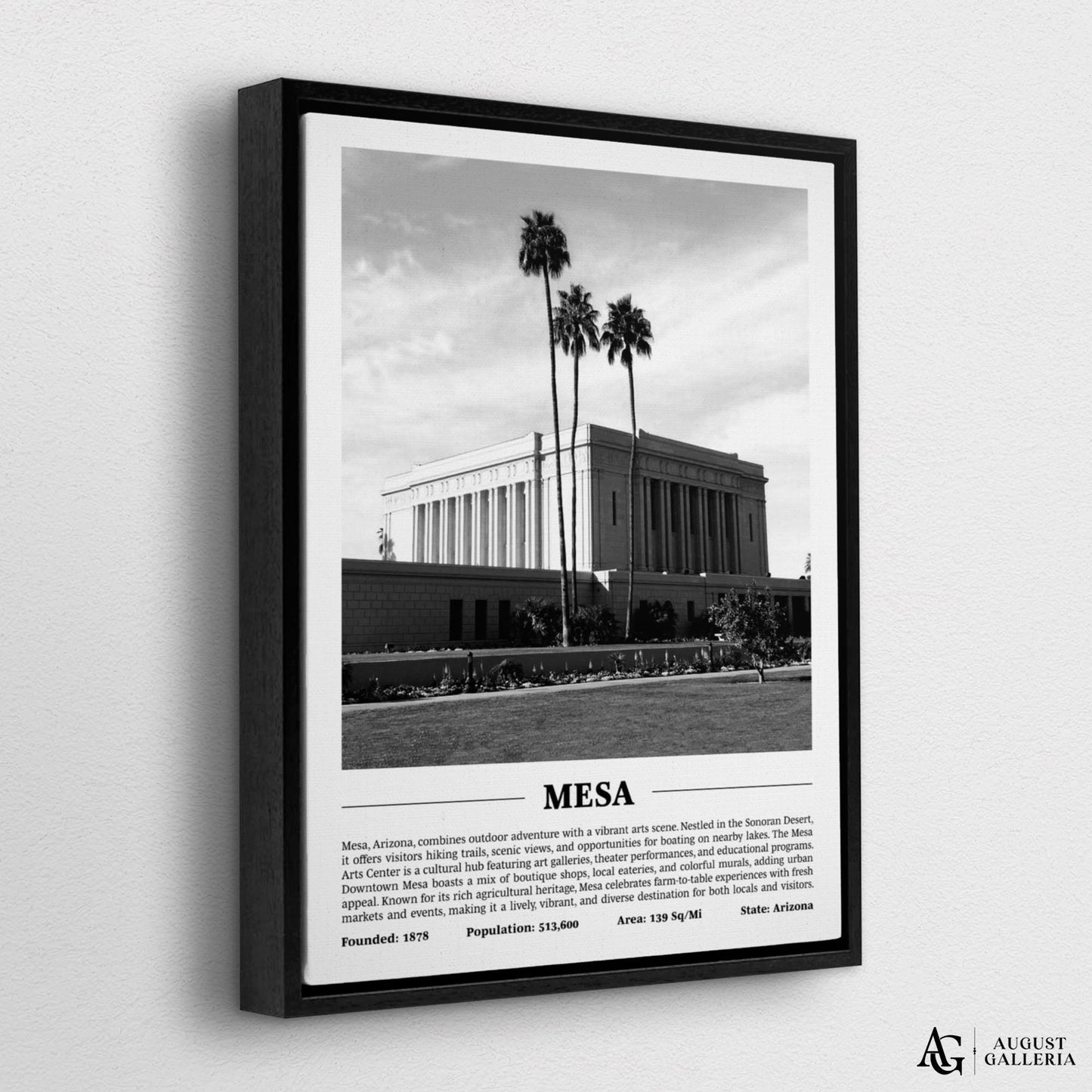 Mesa Black & White City Print