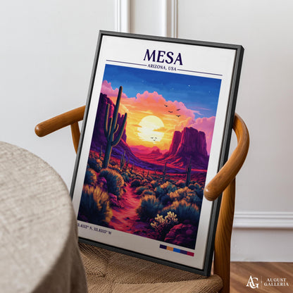 Mesa Arizona Retro Travel Print