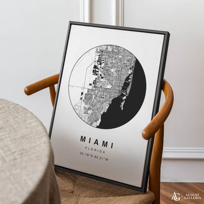 Miami Minimalist Map