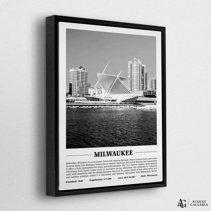 Milwaukee Black & White City Print