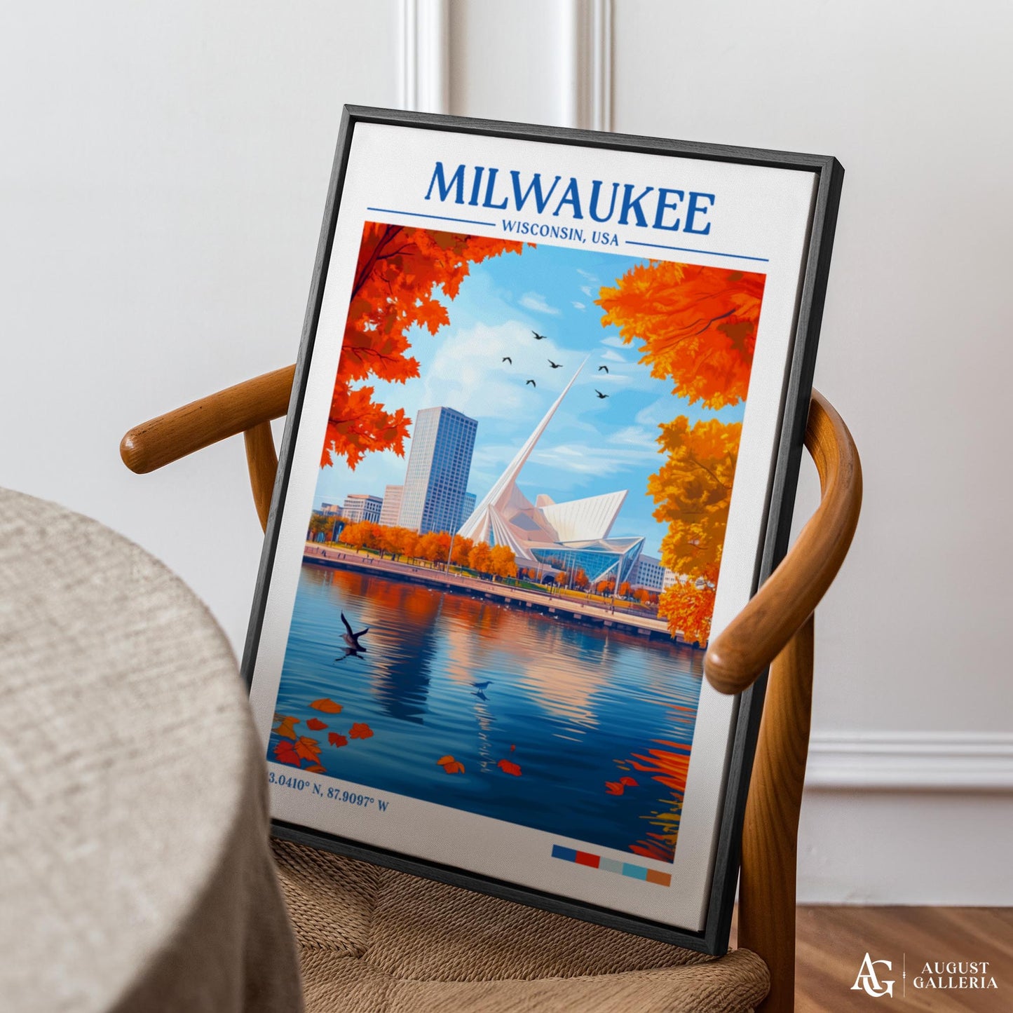 Milwaukee Wisconsin Retro Travel Print