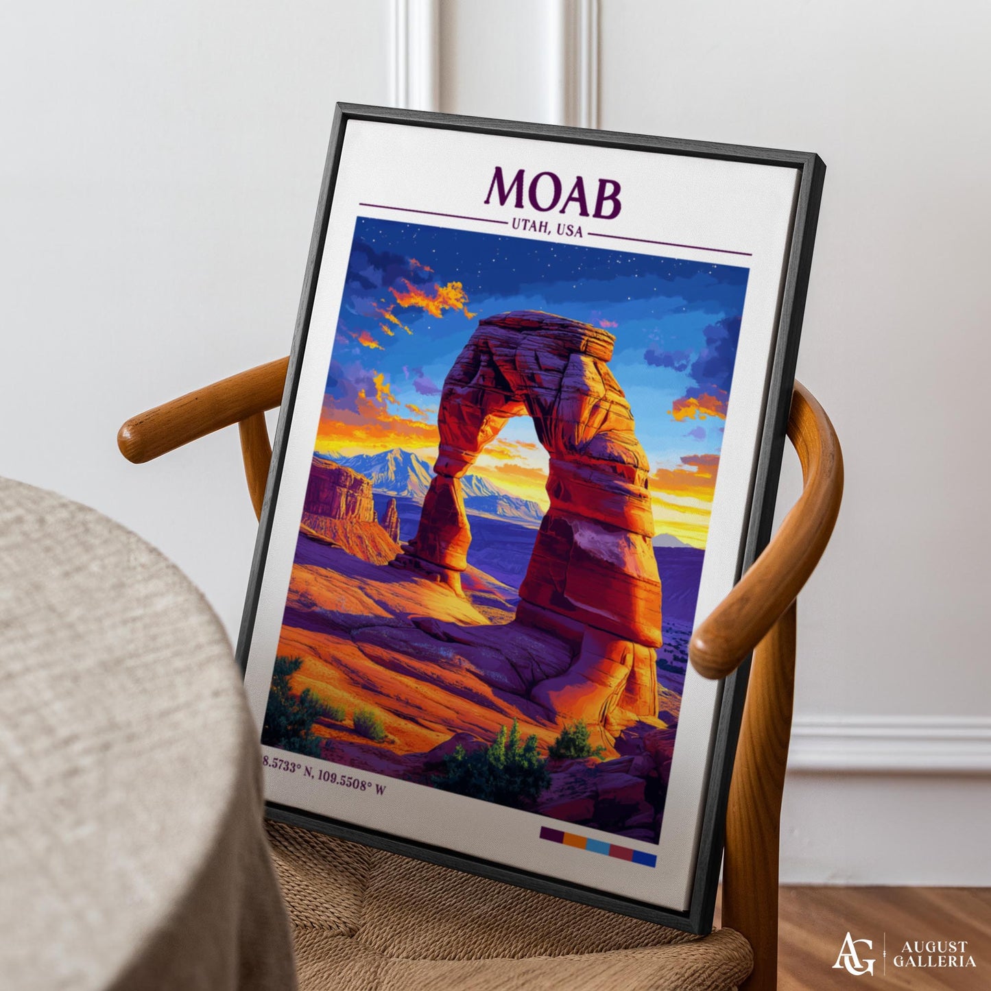 Moab Utah Retro Travel Print