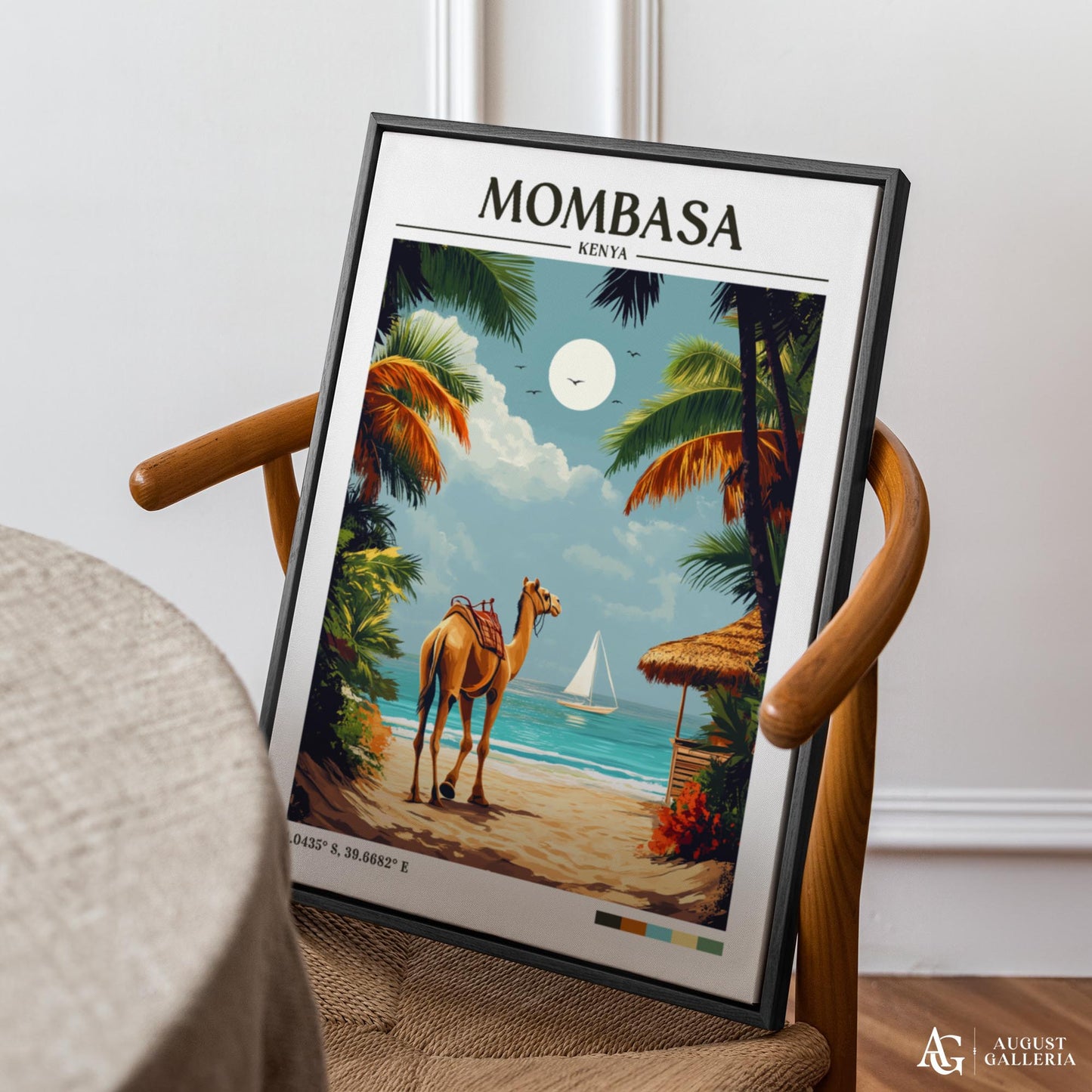 Mombasa Kenya Retro Travel Print