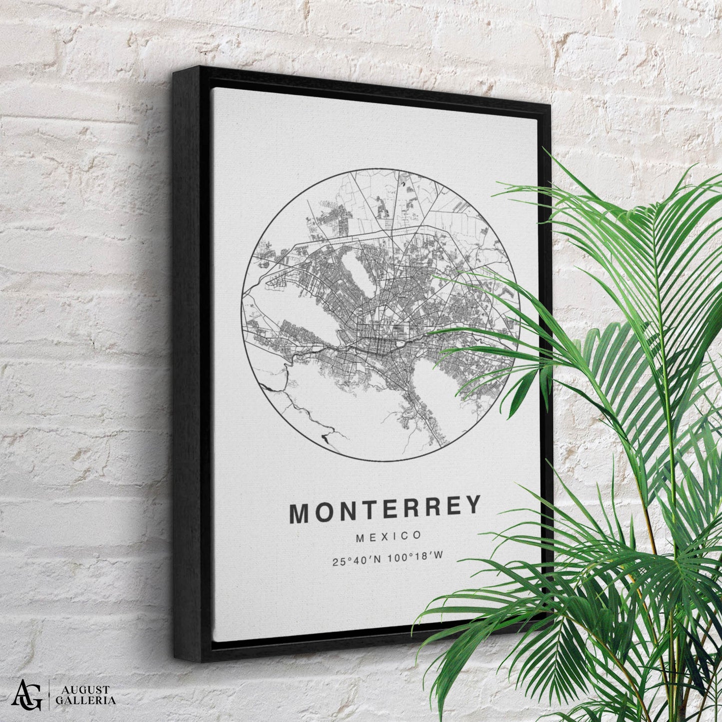 Monterrey Minimalist Map