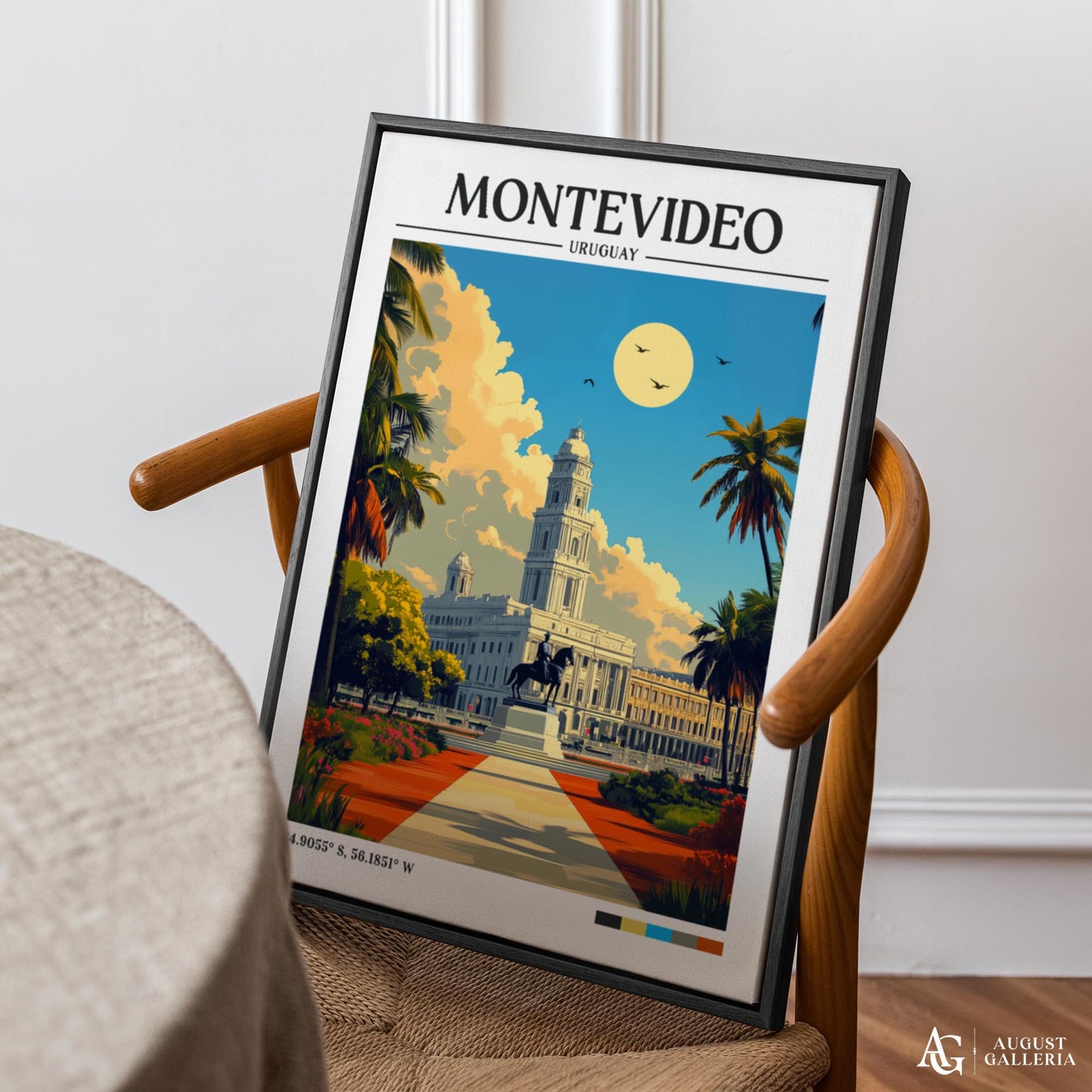 Montevideo Uruguay Retro Travel Print