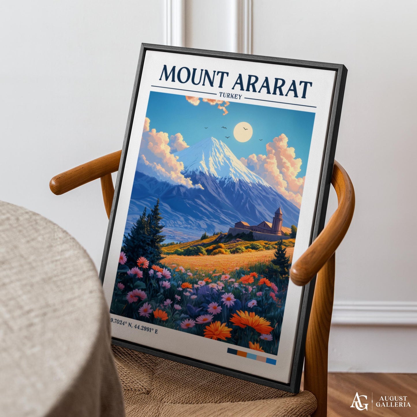 Mount Ararat Retro Travel Print