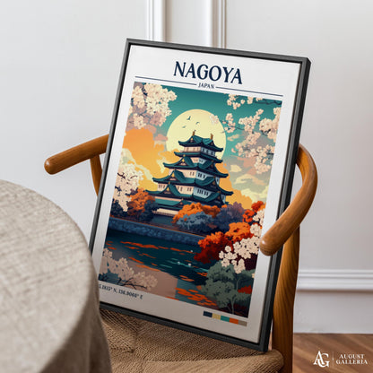Nagoya Japan Retro Travel Print