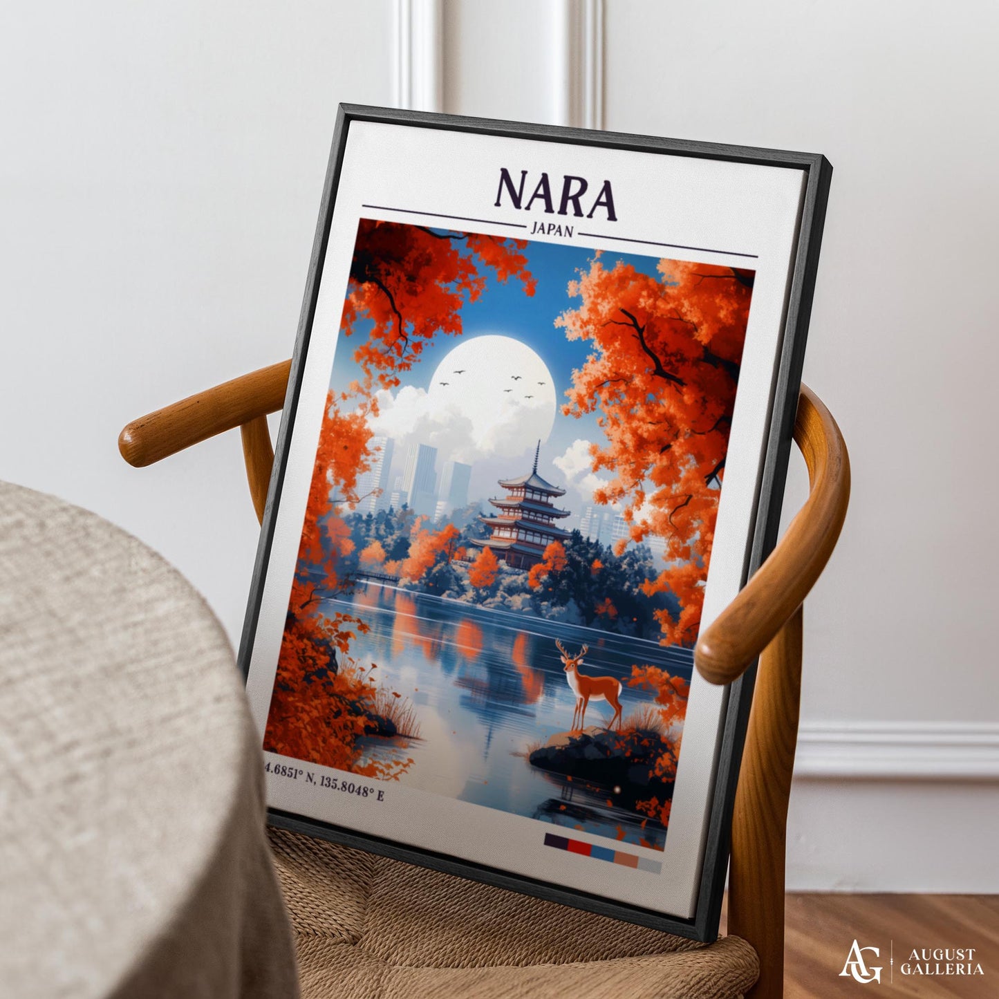 Nara Japan Retro Travel Print