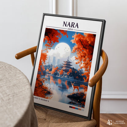 Nara Japan Retro Travel Print