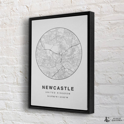 Newcastle Minimalist Map