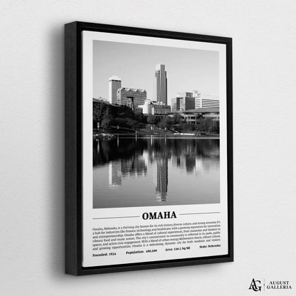 Omaha Black & White City Print
